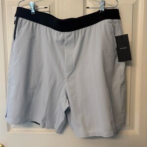 NWT Mens Ten Thousand The Interval Short 7" Lined Light Gray / Black XXL $78